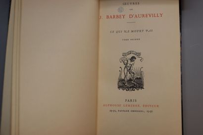 null BARBEY d'AUREVILLY (Jules). Ensemble de 4 volumes in-16 bradel demi maroquin...