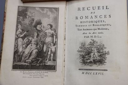 null [LUSSE (Charles de)] - Recueil de Romances historiques, tendres et burlesques,...