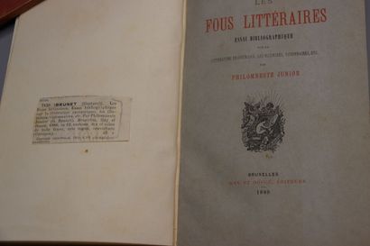 null Réunion de deux ouvrages :



- PHILOMNESTE Junior [Gustave BRUNET], Les Fous...