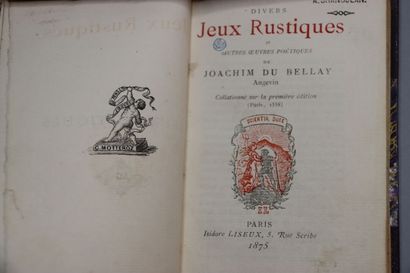 null DU BELLAY (Joachim). Divers Jeux rustiques et autres oeuvres poétiques de Joachim...