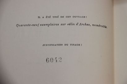 null SAMAIN (Albert). Oeuvres. Paris, Mercure de France, s.d. [1913].

3 volumes...