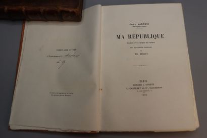 null LACROIX (Paul, dit « Bibliophile Jacob »). Ma République. Paris, L. Conquet,...