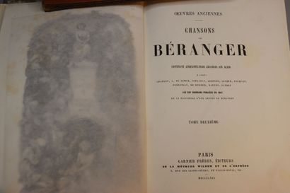 null BERANGER (Pierre-Jean de). OEuvres anciennes. Chansons (2 volumes) ; Musique...