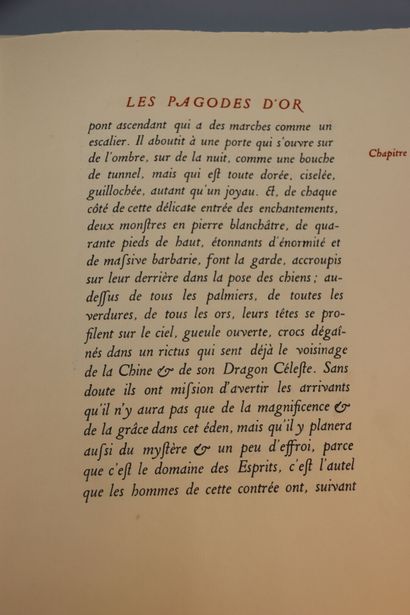 null PIERRE LOTI, Les Pagodes dOr. Paris, Aux Aldes Editeurs, 1927.



Orné de miniatures...