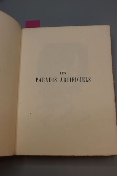 null BEAUDELAIRE (Charles), Réunion de deux ouvrages, in-8 brochés à la Bradel, Paris...