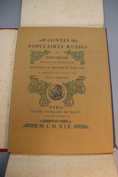 null POUCHKINE. Contes populaires Russes. Traduits en français par Alexandra de Holstein...