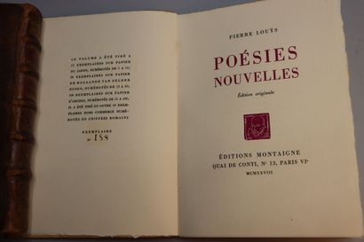null LOUYS (Pierre). Ensemble de 3 volumes :



- Les Aventures du Roi Pausole. Edition...