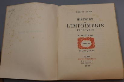 null Marius AUDIN, HISTOIRE DE L'IMPRIMERIE PAR L'IMAGE, Paris, Henri Jonquières...