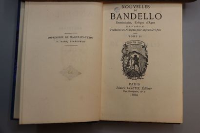 null BANDELLO. Nouvelles de Bandello, Dominicain, Evêque d'Agen (XVIe siècle). Traduites...