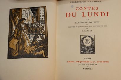 null DAUDET (Alphonse). Contes du Lundi. Paris, Henri Jonquières & Cie, 1922. 



In-8...