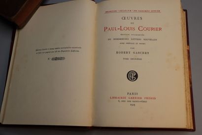 null COURIER (Paul-Louis). Oeuvres. Collection « Selecta » des Classiques Garnier....