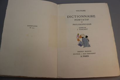 null VOLTAIRE, Dictionnaire Portatif et Philosophique. Paris, Babou Editeur, 1928.

Illustré...