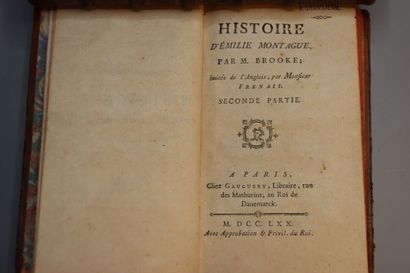 null BROOKE (Frances) et FRENAIS (Joseph-Pierre). Histoire d'Emilie Montague, par...