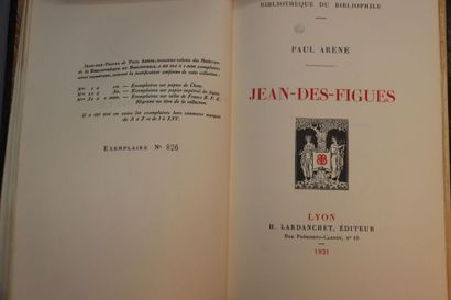 null ARENE (Paul). Jean-des-Figues. Lyon, H. Lardanchet, 1921. 



In-12 demi maroquin...