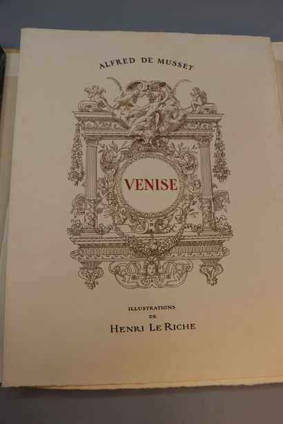 null MUSSET (Alfred de). Venise. Illustrations de Henri Le Riche. Paris, Henri Le...