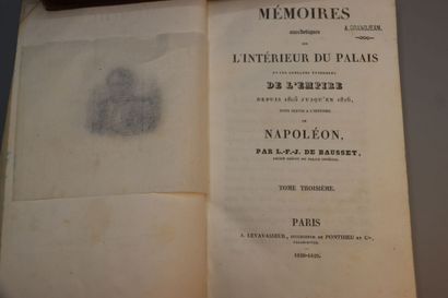 null BAUSSET (L.-F.-J.). Mémoires anecdotiques sur l'Intérieur du Palais, et sur...