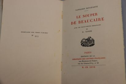 null [NAPOLEON Ier] - Ensemble de 4 volumes :



- BONAPARTE (Napoléon). Le Souper...