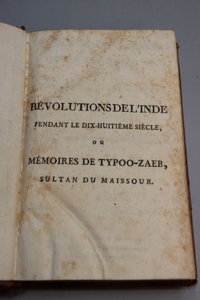 null FANTIN-DESODOARDS (Antoine). Révolutions de l'Inde pendant le dix-huitième Siècle,...