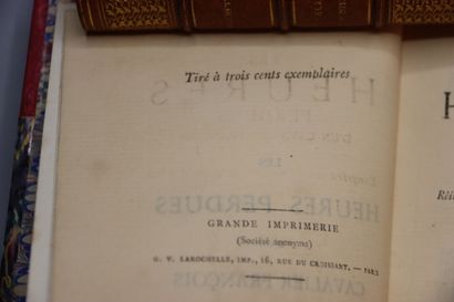 null ANONYME. Les Heures perdues d'un Cavalier François. Réimprimé sur les éditions...