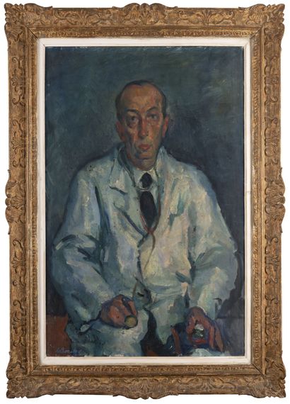 Leonardo BENATOV Leonardo BENATOV (1889-1972). Portrait du docteur DUGUET. Huile...