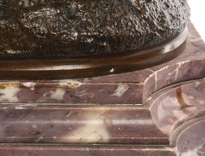 D'après CLODION D'après CLODION (1738-1814). Bacchanale. Groupe en bronze à patine...