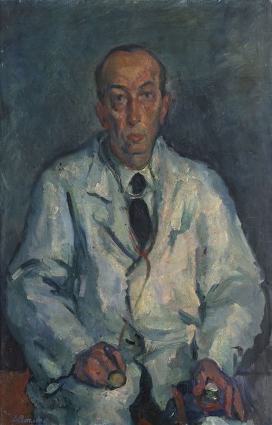 Leonardo BENATOV Leonardo BENATOV (1889-1972). Portrait du docteur DUGUET. Huile...