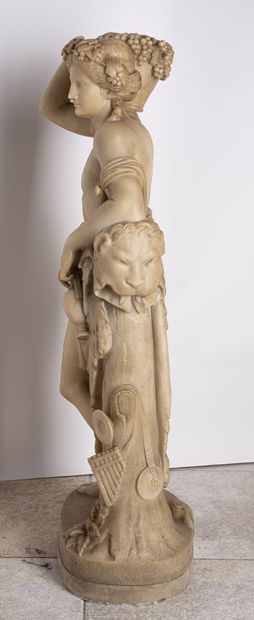Adamo TADOLINI Adamo TADOLINI (1788 -1868) et atelier. Bacchus. 1867. Statue en marbre....