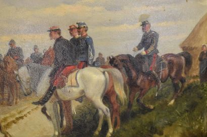 null Paul Dominique PHILIPPOTEAUX (1846-1923). Armée en campagne, paire d'huiles...