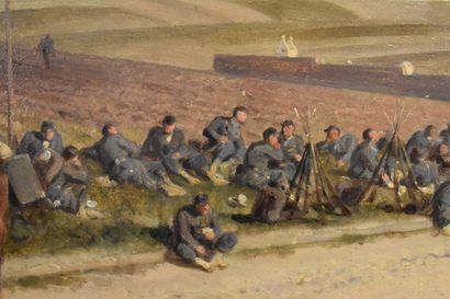 null Paul Dominique PHILIPPOTEAUX (1846-1923). Armée en campagne, paire d'huiles...