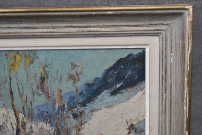 Paul JOUVET Paul JOUVET (1892-1981) Paysage, huile sur panneau. Dimensions : 27 x...