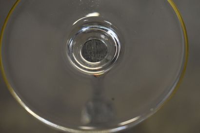 null SAINT LOUIS. Modèle Bubble. Partie de service en cristal comprenant six verres...