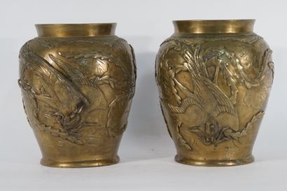 null JAPON, début du XXème siècle


Paire de vase en bronze à décor de phénix en...