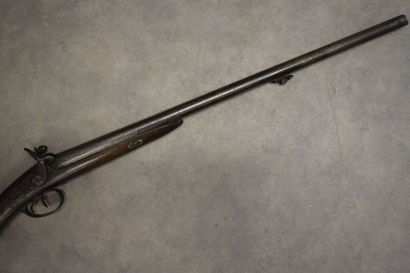 null Fusil de chasse à double canons. XIXe siècle. Longueur : 103 cm