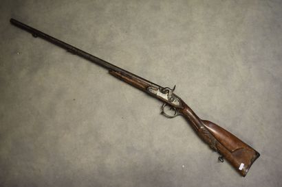 null Fusil de chasse à double canons. XIXe siècle. Longueur : 104 cm