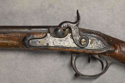 null Fusil de chasse à double canons. XIXe siècle. Longueur : 104 cm