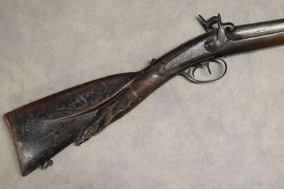 null Fusil de chasse à double canons. XIXe siècle. Longueur : 103 cm