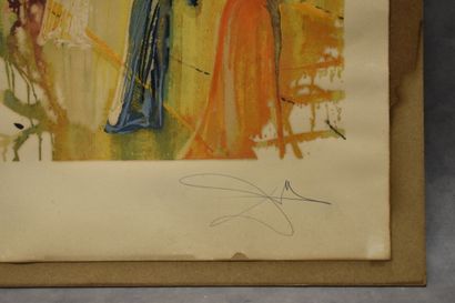 DALI Salvador DALI (1904-1989) le mur des lamentations, lithographie, Signé en bas...