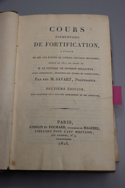 null SAVART (Nicolas Pierre Antoine). Cours élémentaire de Fortification, à l'usage...