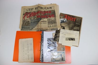 null Réunion de 3 livrets individuels de soldats. Dimensions: 17 x 12cm. Et des documents...