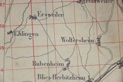 null Réunion de cartes militaires 1ère Guerre Mondiale (Lorraine et Alsace). Acc...