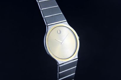 MOVADO Museum réf.85-40-880 MOVADO Museum ref.85-40-880
Two tone wrist watch. Round...