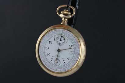 null OMEGA 
Chronograph pocket watch. Round case. Back with pressure. Push-button...