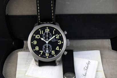 null JAQUET-GIRARD Pilot ref.8557
Chronograph wristwatch. Round case. Screwed back.
Black...