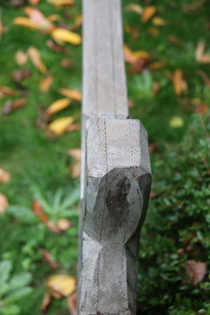 null Seconde Guerre Mondiale. Aigle allemand en bois sculpté polychrome. Travail...