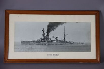 Photograph of the battleship Jean Bart of...