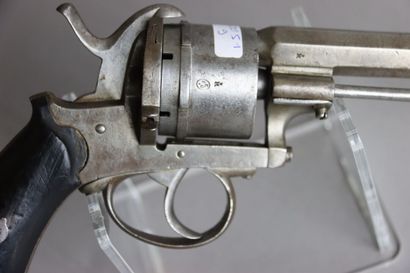 null Important revolver à broche calibre 11 mm, double action, manque l'anneau de...