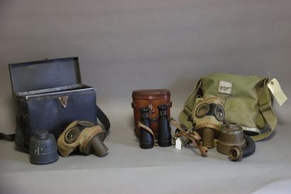 null Complete ANP 31 musette with gas mask and cartridge, a passive defense mask...