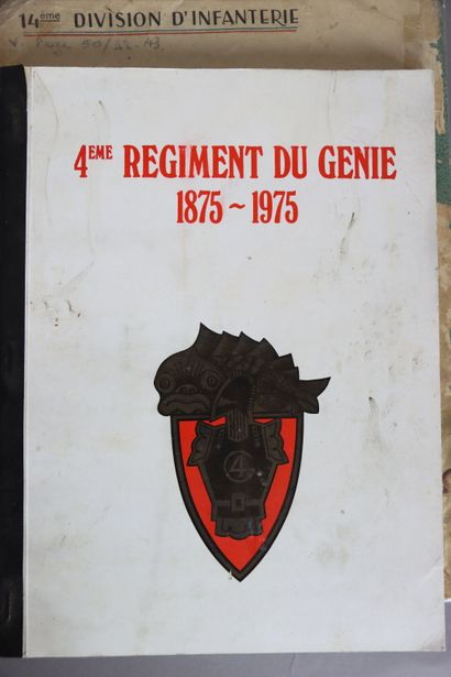 null Set of bound books on the French Army, our colonial empire, and regimental histories...