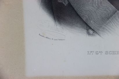 null École du XIXe. Portrait du Comte de Schramm. Gravure. Dimensions : 54 x 41 ...