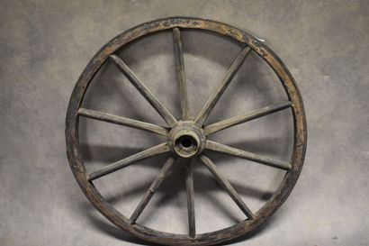 Canon Gribeauval. Avec tube en bronze, affût et roue à rayons en fer. Longueur du...